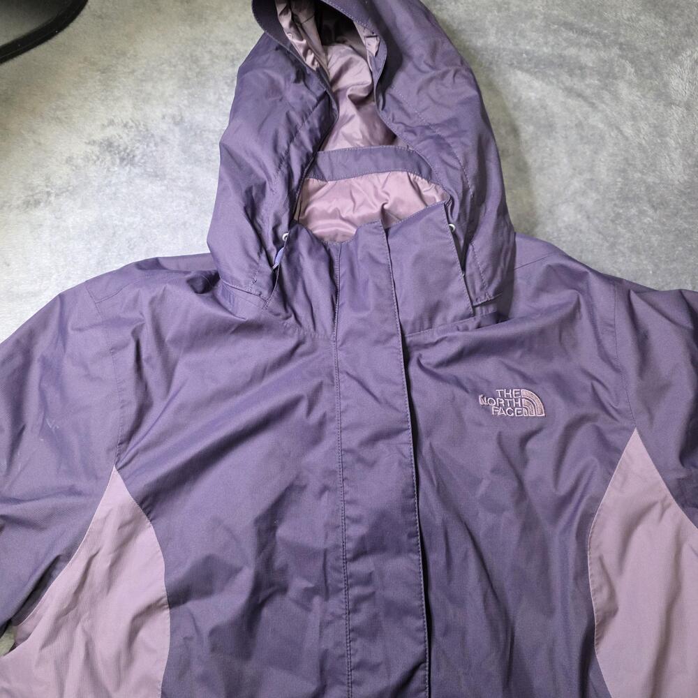 The North Face Jacket Womens Large Purple Hooded Faux Fur Lined Insulated Parka